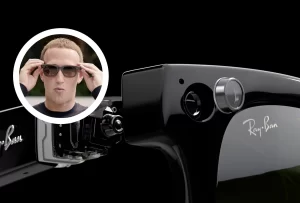 Gafas IA con micrófonos, altavoces y comandos de voz