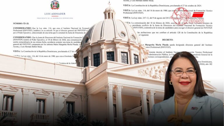 Abinader designa a Maira Morla Pineda como nueva directora general del INFOTEP