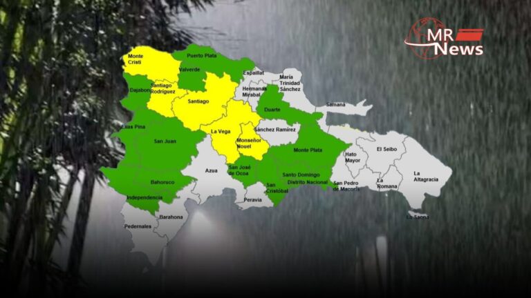 Fin de semana bajo agua: COE eleva a 5 las provincias en Alerta Amarilla por activa vaguada.